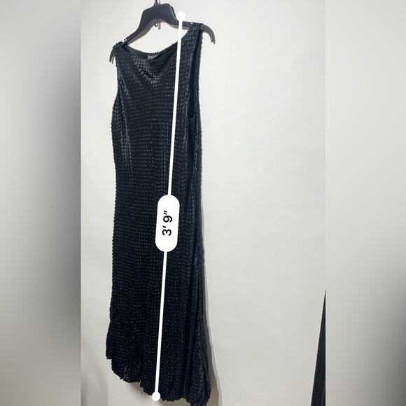 Maria Pinto Bubble Hem Boatneck Midi Black Dress 10 - Picture 7 of 13